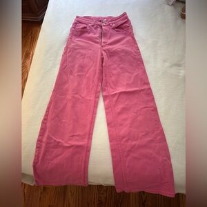 H&M pink wide leg jeans